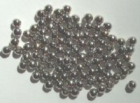 100 5mm Round Nickel Plated Beads